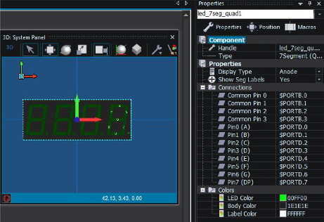 contatore numerico quad pin display