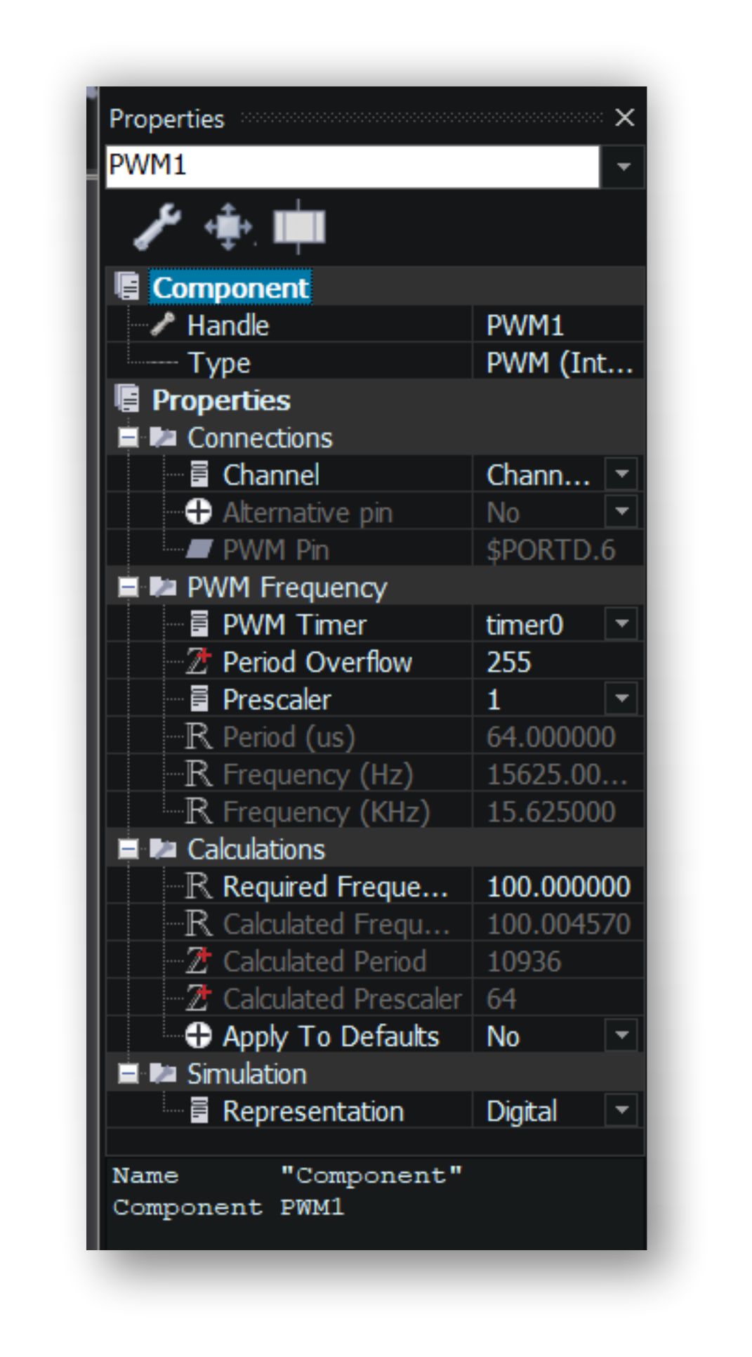 PWM properties