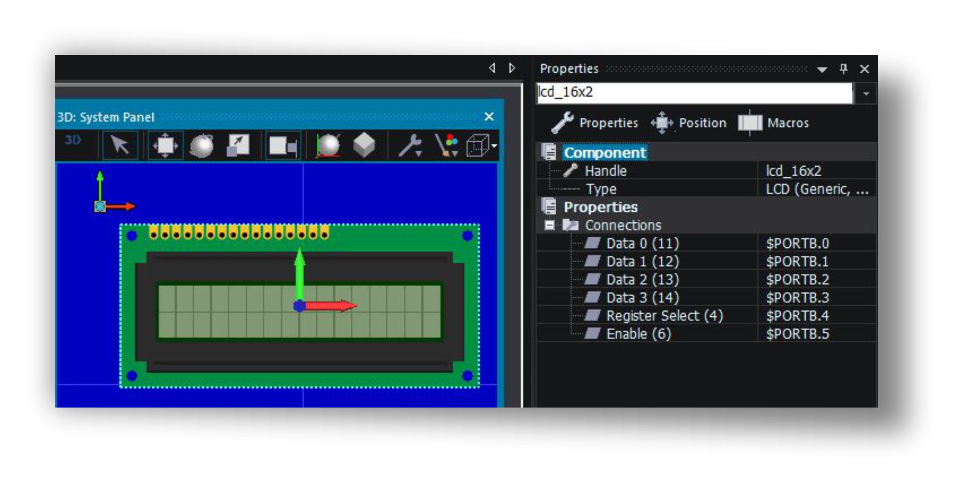 base LCD COLLEGAMENTI