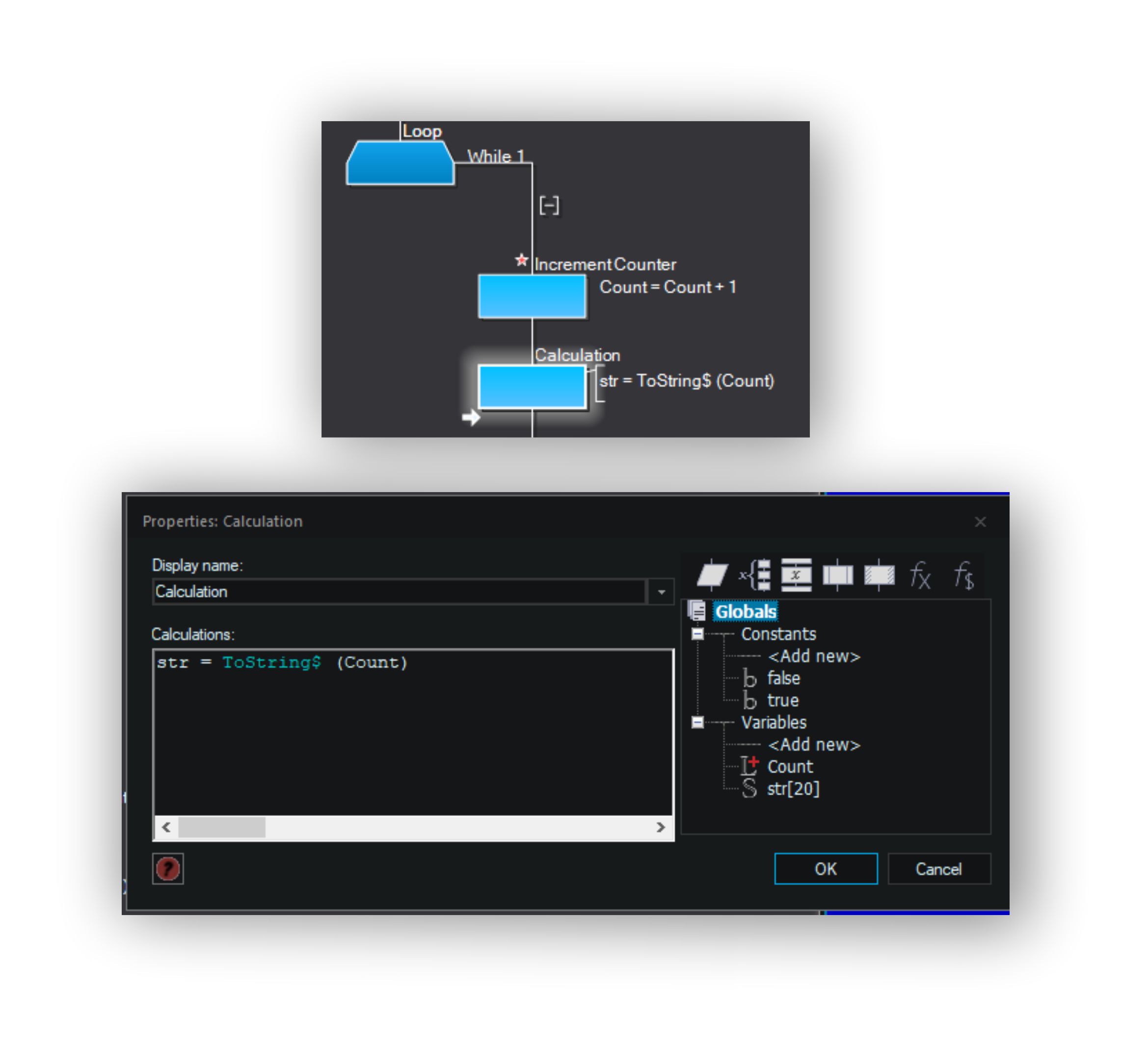 base LCD converti in stringa