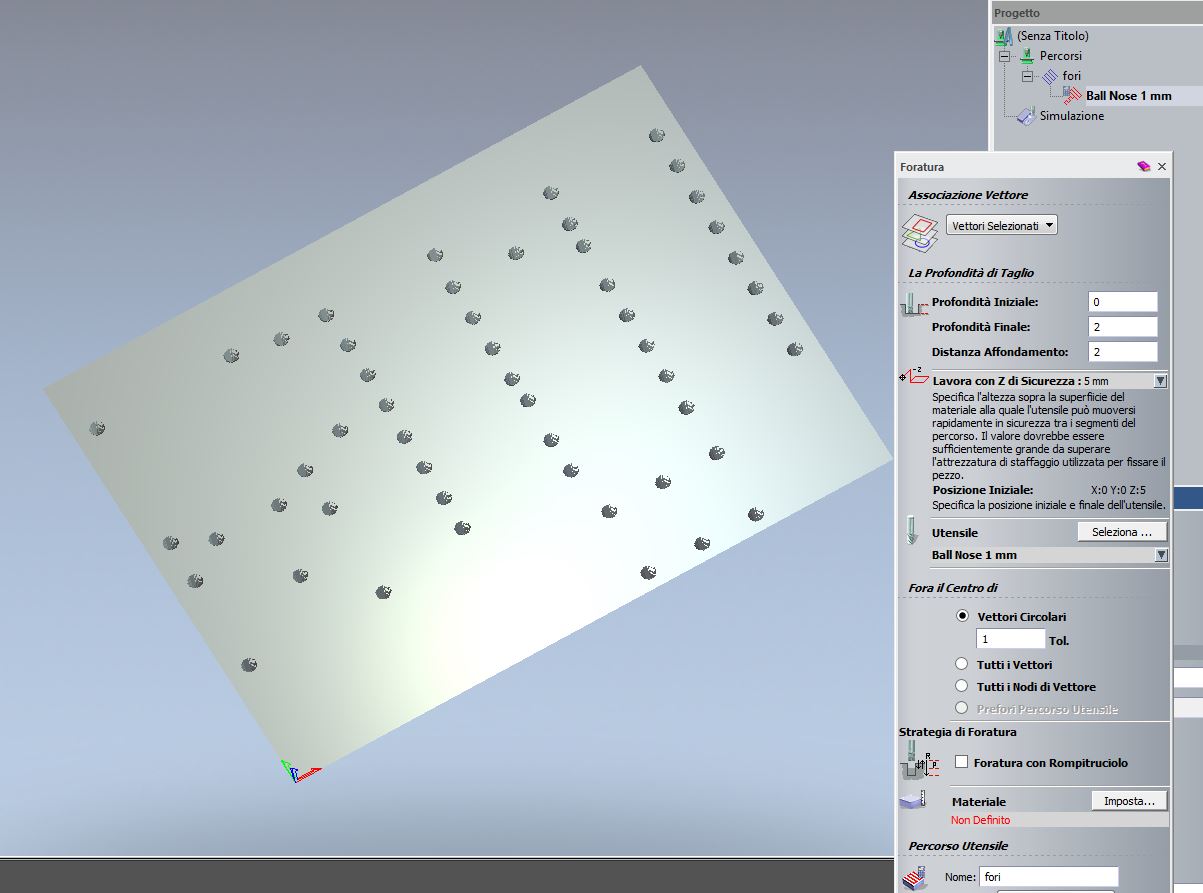 pcb sim foratura